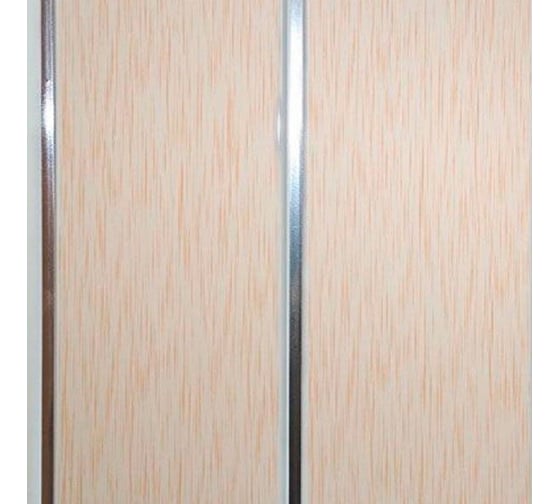 Вагонка DeKOR panel лак Соффито 2 Хром штрих персик, 10 шт/уп 00-00003741