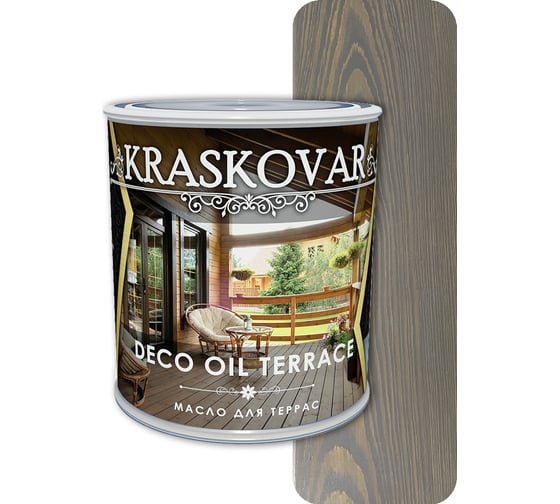 Масло для террас Kraskovar Deco Oil Terrace Графит 0,75 л 1255