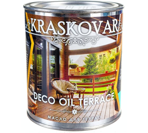 Масло для террас Kraskovar Deco Oil Terrace Графит 0,75 л 1255