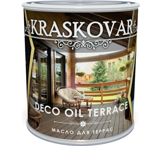 Масло для террас Kraskovar Deco Oil Terrace Палисандр 0,75 л 1123