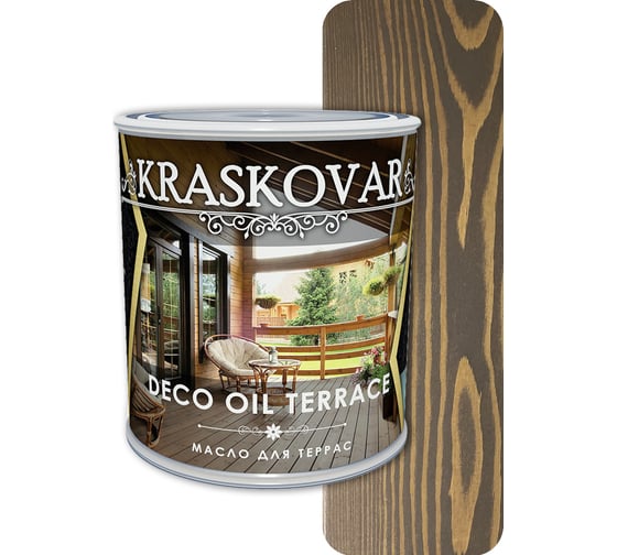 Масло для террас Kraskovar Deco Oil Terrace Палисандр 0,75 л 1123