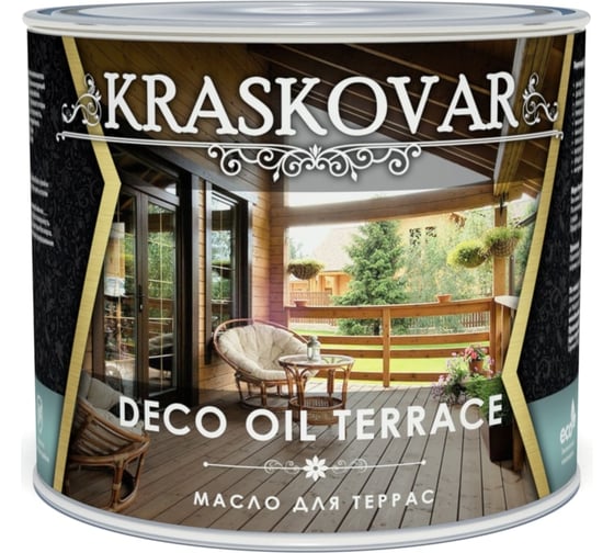 Масло для террас Kraskovar Deco Oil Terrace Графит 2,2 л 1256
