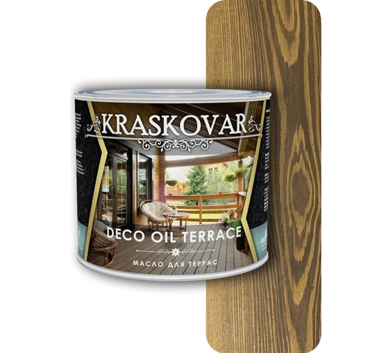 Масло для террас Kraskovar Deco Oil Terrace Орех 2,2 л 1136