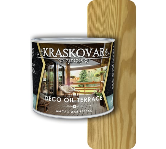 Масло для террас Kraskovar Deco Oil Terrace Бесцветный 2,2 л 1145