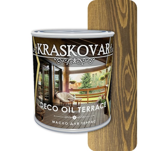 Масло для террас Kraskovar Deco Oil Terrace Орех 0,75 л 1124
