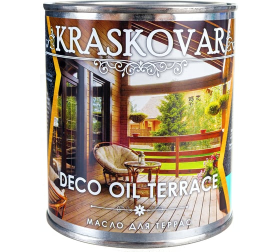 Масло для террас Kraskovar Deco Oil Terrace Орех 0,75 л 1124