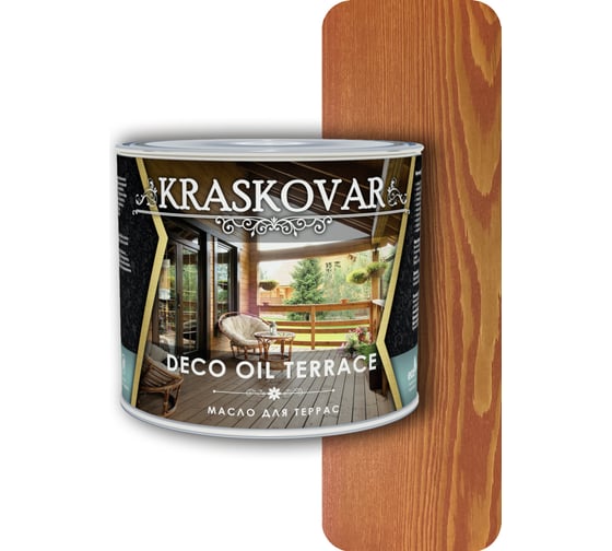 Масло для террас Kraskovar Deco Oil Terrace Махагон 2,2 л 1138