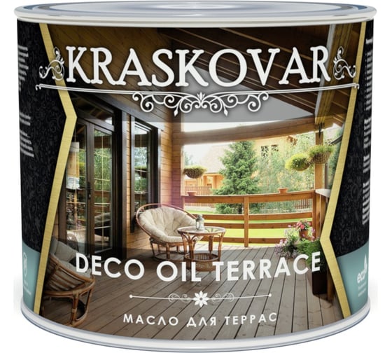 Масло для террас Kraskovar Deco Oil Terrace Тик 2,2 л 1137