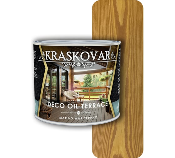 Масло для террас Kraskovar Deco Oil Terrace Тик 2,2 л 1137