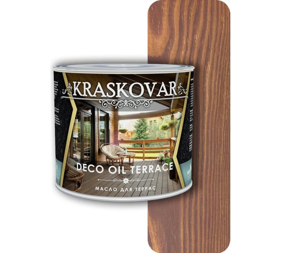 Масло для террас Kraskovar Deco Oil Terrace Гранат 2,2 л 1258