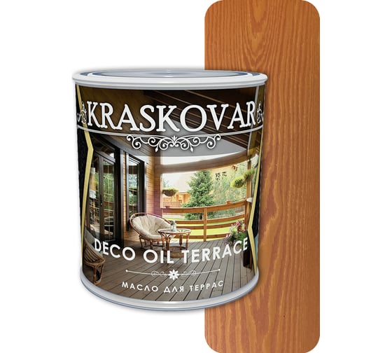 Масло для террас Kraskovar Deco Oil Terrace Лиственница 0,75 л 1127