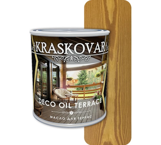 Масло для террас Kraskovar Deco Oil Terrace Тик 0,75 л 1125