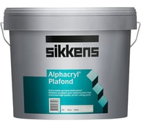 Краска для стен и потолков SIKKENS ALPHACRYL PLAFOND SI глубокоматовая, белая 5 л 5016525