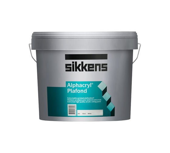 Краска для стен и потолков SIKKENS ALPHACRYL PLAFOND SI глубокоматовая, белая 5 л 5016525 1