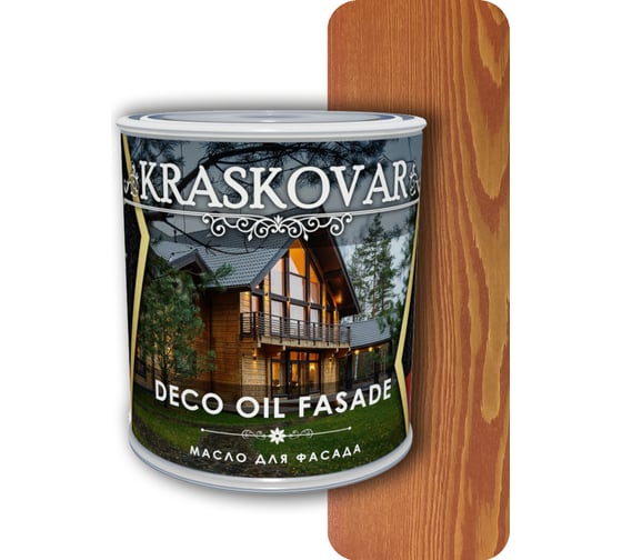 Масло для фасада Kraskovar Deco Oil Fasade Махагон 0,75 л 1231