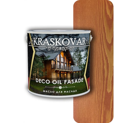 Масло для фасада Kraskovar Deco Oil Fasade Махагон 5 л 1169 1