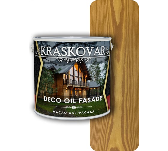 Масло для фасада Kraskovar Deco Oil Fasade Тик 5 л 1164 1