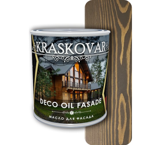 Масло для фасада Kraskovar Deco Oil Fasade Палисандр 0,75 л 1228