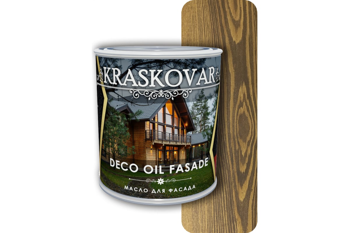 Масло для фасада Kraskovar Deco Oil Fasade Орех 0,75 л 1235