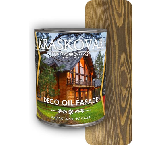 Масло для фасада Kraskovar Deco Oil Fasade Орех 0,75 л 1235
