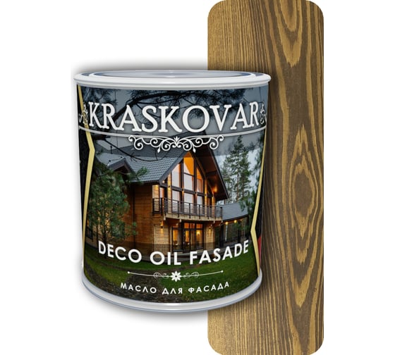Масло для фасада Kraskovar Deco Oil Fasade Орех 0,75 л 1235