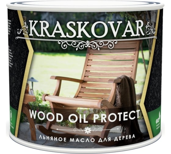 Льняное масло для дерева Kraskovar Wood Oil Protect 2,2 л 1246