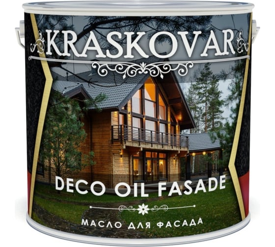Масло для фасада Kraskovar Deco Oil Fasade Изумруд 5 л 1168 1