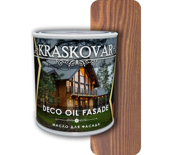 Масло для фасада Kraskovar Deco Oil Fasade Гранат 0,75 л 1236