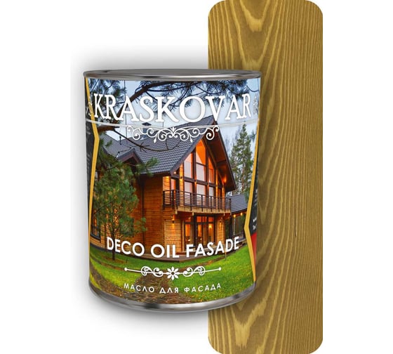 Масло для фасада Kraskovar Deco Oil Fasade Дуб 0,75 л 1238