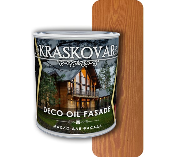Масло для фасада Kraskovar Deco Oil Fasade Лиственница 0,75 л 1237