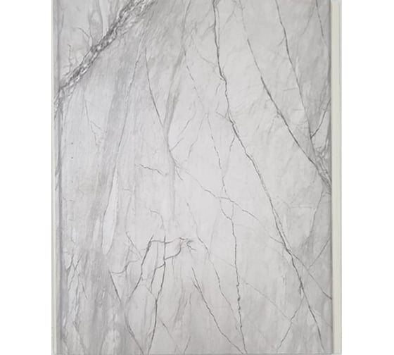 Панели ПВХ DeKOR ламинированные Мрамор серебристый 1сорт, 6 шт/уп panel УТ-00092848