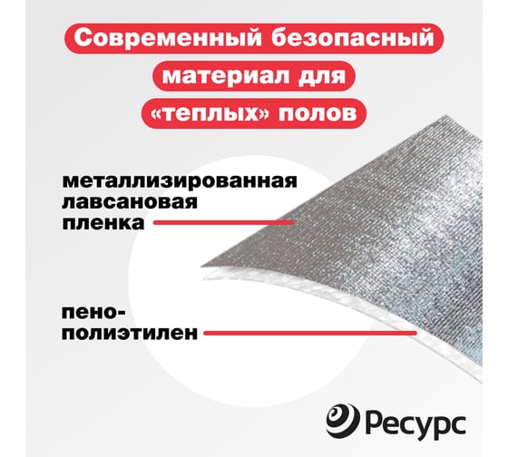 Отражающая изоляция в конструкцию теплый пол Алюфом PE-2 1х25 м 24252
