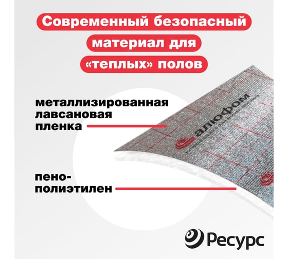 Отражающая изоляция в конструкцию теплый пол Алюфом PE-5 1х25 м 16315