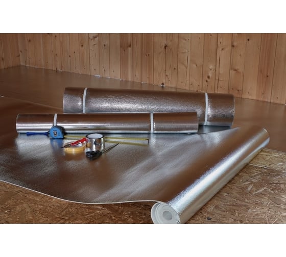 Отражающая изоляция в конструкцию теплый пол Алюфом PE-4 1х25 м 24254