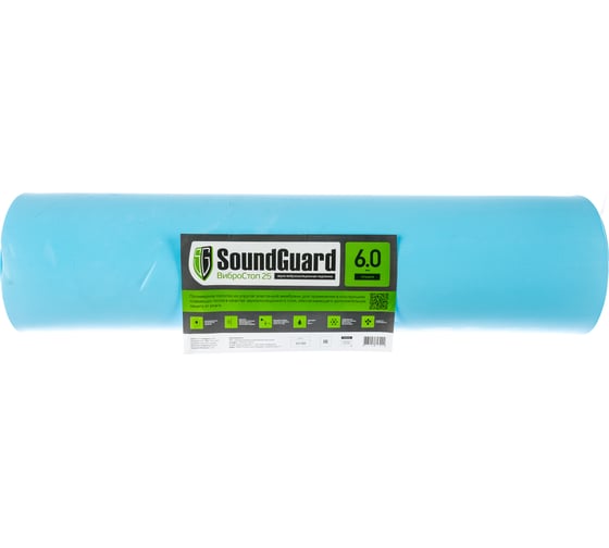 Звуко-виброизоляционная  подложка (10000 х 1200 х 6 мм; 12м2) ВиброСтоп 25 SoundGuard 231300