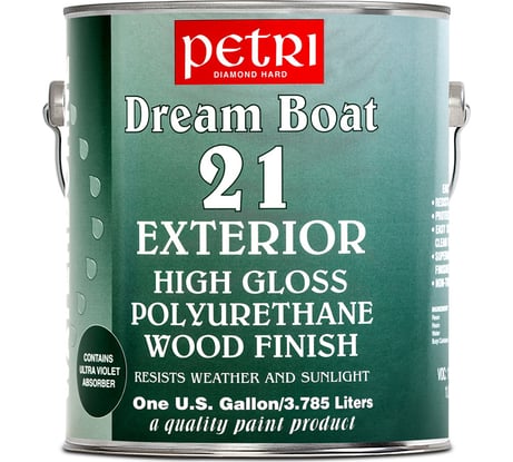 Полиуретановый лак Petri Dream Boat на водной основе глянцевый PC51001