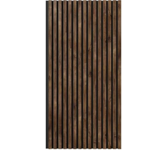 Акустические стеновые панели Cosca Decor 1200x600x19 мм, черный войлок, рейки МД 00-00074685
