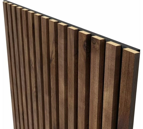 Акустические стеновые панели Cosca Decor 1200x600x19 мм, черный войлок, рейки МД 00-00074685