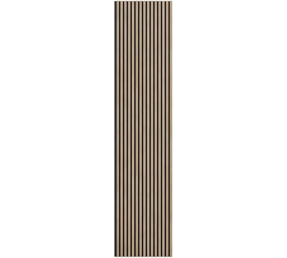 Акустические стеновые панели Cosca Decor 2750x600x19 мм, черный войлок, рейки МД 00-00074591