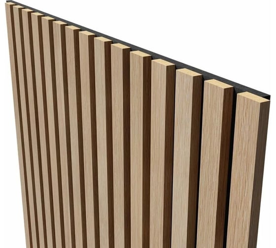Акустические стеновые панели Cosca Decor 2750x600x19 мм, черный войлок, рейки МД 00-00074591