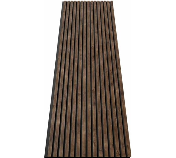Акустические стеновые панели Cosca Decor 2750x600x19 мм, черный войлок, рейки МД 00-00074594