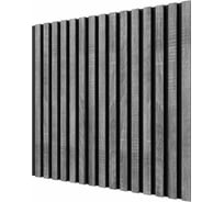 Акустические стеновые панели Cosca Decor 600x600x19 мм, черный войлок, рейки МДФ 00-00075629