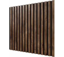 Акустические стеновые панели Cosca Decor 600x600x19 мм, черный войлок, рейки МДФ 00-00074606