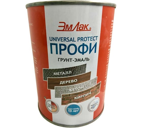 Грунт-эмаль Эмлак UNIVERSAL PROTECT-ПРОФИ, черный 1 кг 4607014470476