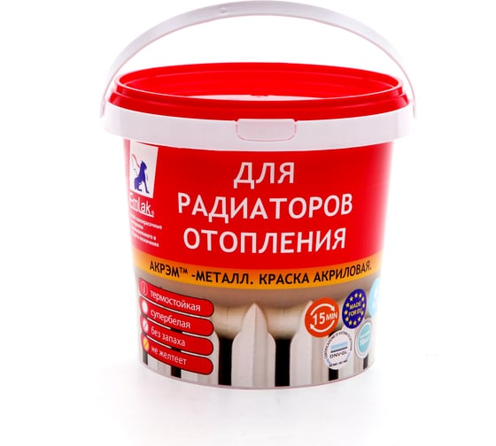 Краска-эмаль для радиаторов отопления ЭМЛАК белый 1 кг 4607014470377