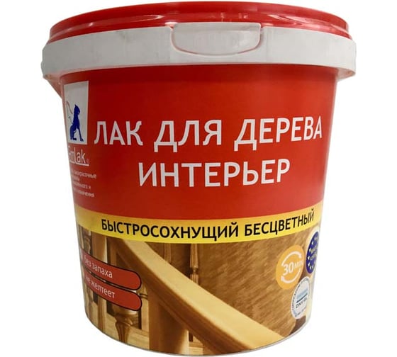 Лак ЭМЛАК Интерьер б/цв. полугл. 1,1кг 4607014470117
