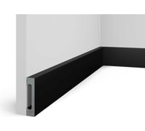 Плинтус Cosca Decor 65x15x2000 мм, SoftTouch, чёрный PX050-037 00-00071601