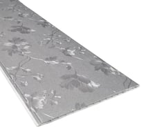 Панели DeKOR panel ПВХ ламинированные Керия Серебристая 1сорт, 6 шт/уп 00-00016078