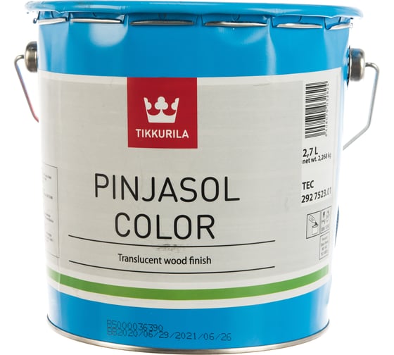 Алкидный антисептик TIKKURILA INDUSTRIAL ПИНЬЯСОЛ КОЛОР TEC 2,7л 29275230130
