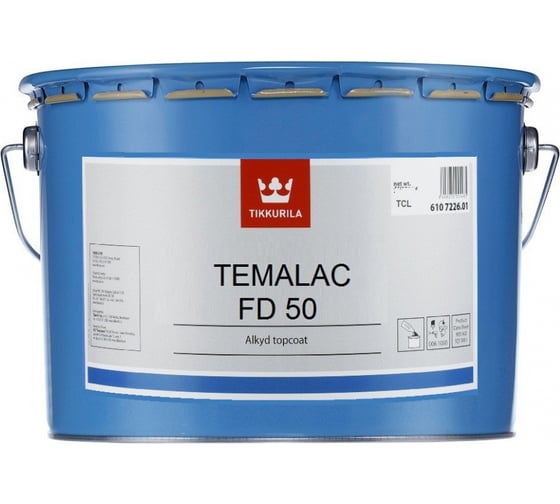 Алкидная краска TIKKURILA INDUSTRIAL ТЕМАЛАК ФД50 TVL 9 л 18172260160
